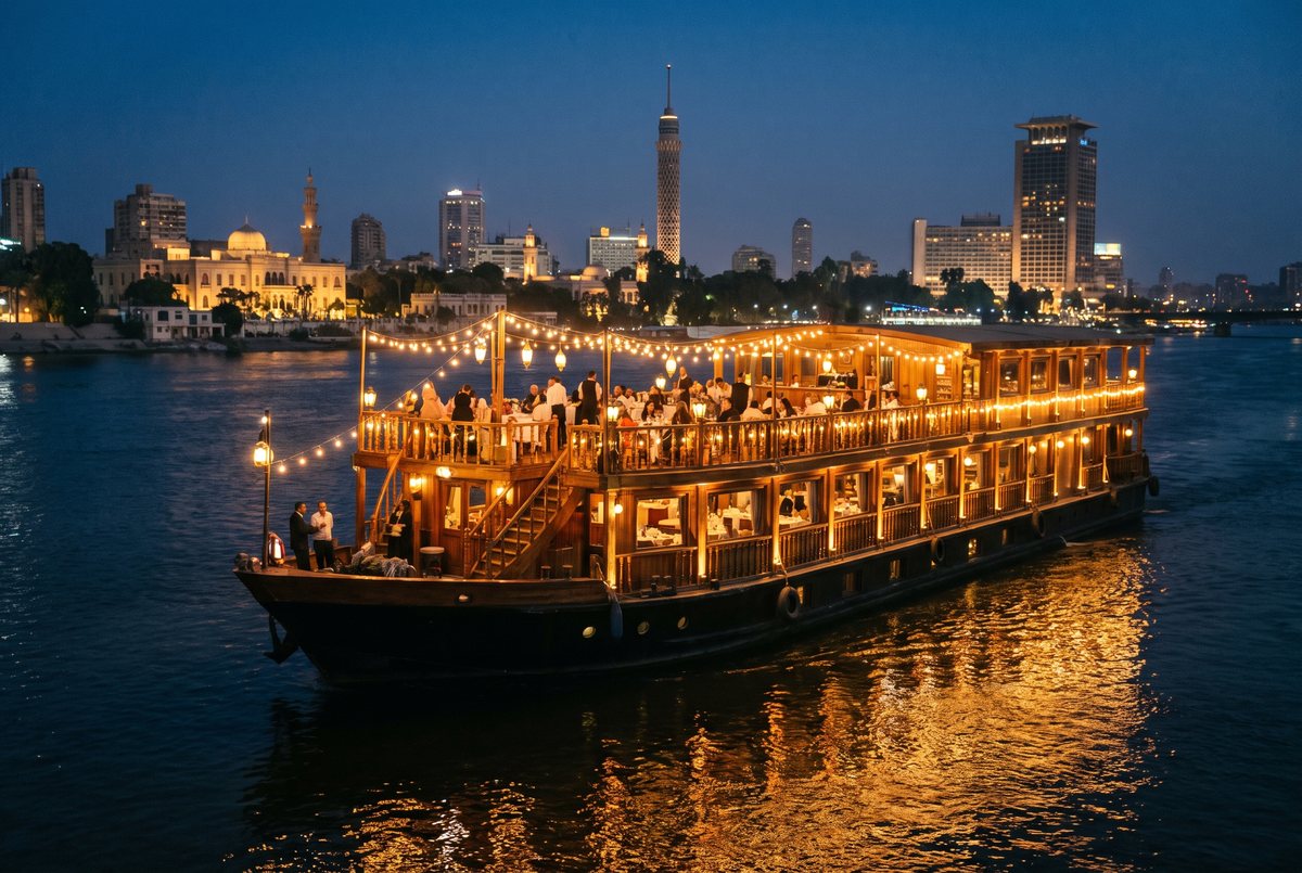 Cena crucero por el Nilo en El Cairo